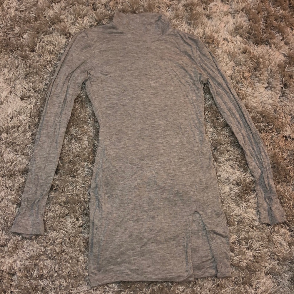 ✨long sleeve gray mini dress ✨